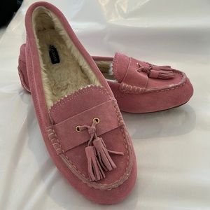 Talbots Suede and Shearling Slippers